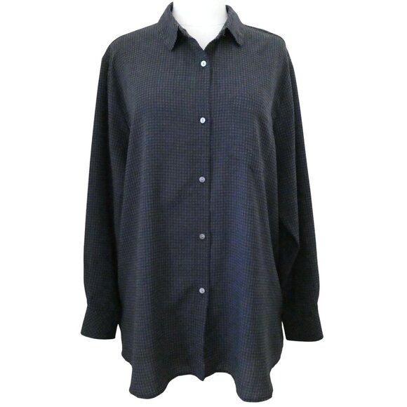 HATCH check Boyfriend shirt sz 2 M maternity - Picture 1 of 7